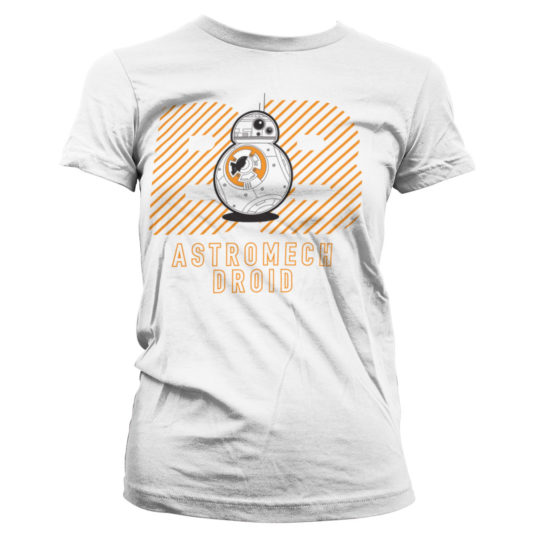 Hvid Star Wars T-shirt til damer med BB-8