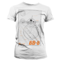 Hvid Star Wars BB-8 Blueprint Women’s T-shirt