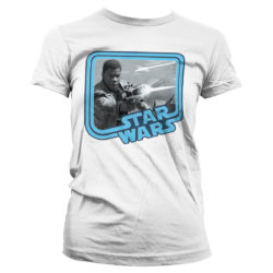 Hvid Star Wars T-shirt til damer med Finn