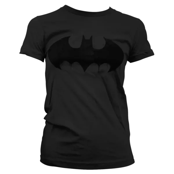 Sort Batman Inked Logo T-shirt Dame