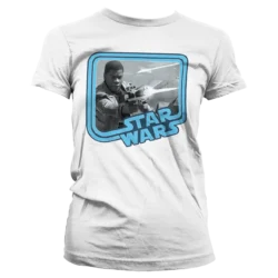 Hvid Star Wars T-shirt til damer med Finn