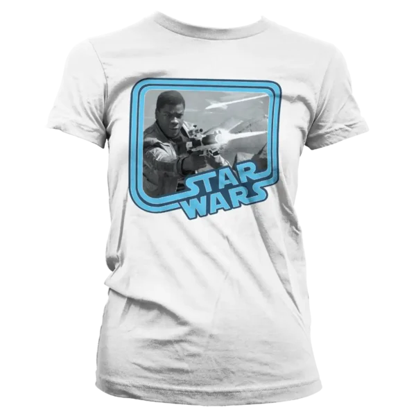 Hvid Star Wars T-shirt til damer med Finn