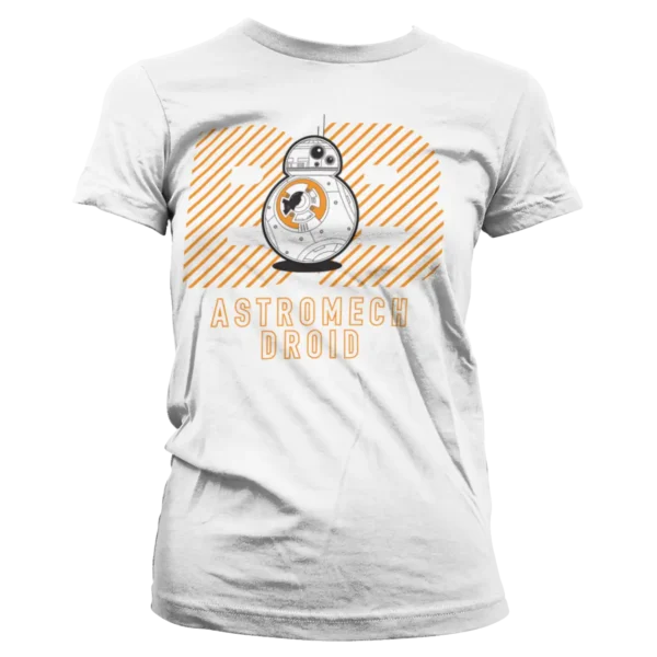 Hvid Star Wars T-shirt til damer med BB-8