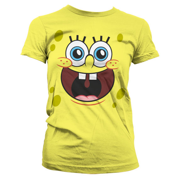 Gul SvampeBob Firkant T-shirt til damer