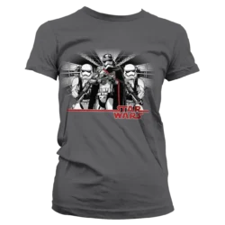 Grå T-shirt til damer med Captain Phasma trykt på brystet