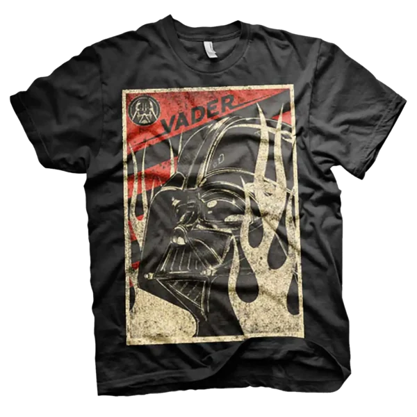 Sort Star Wars Darth Vader Flames T-shirt