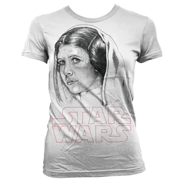 Grå Star Wars T-shirt til damer med AT-ATs trykt på brystet
