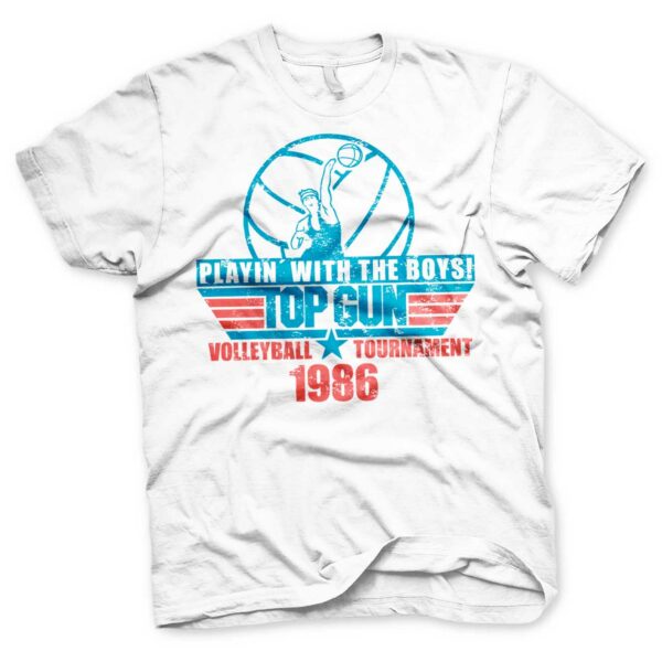 Hvid Top Gun Volleyball Tournament T-shirt