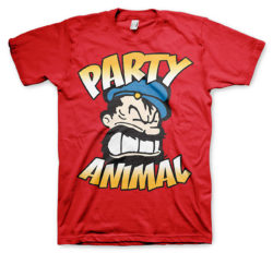 Rød Skipper Skræk Brutus Party Animal T-shirt