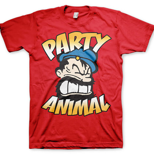 Rød Skipper Skræk Brutus Party Animal T-shirt