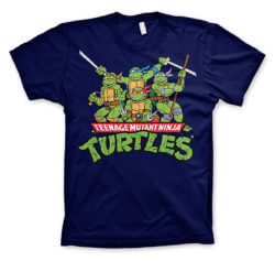 Navy Blue Turtles Distressed Group T-shirt