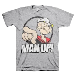 Grå Skipper Skræk Man Up! T-shirt