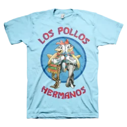 Sky Blue Los Pollos Hermanos Breaking Bad T-shirt