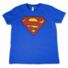 Blå Superman T-shirt til børn med klassisk logo