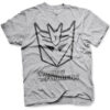 Grå Transformers Decepticon Simple Logo T-shirt