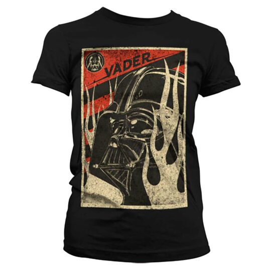 Sort Star Wars T-shirt til damer med Darth Vader