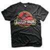 Sort Jurassic Park T-shirt med det klassiske logo trykt på brystet