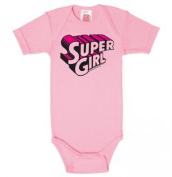 Lyserød Supergirl Baby Body