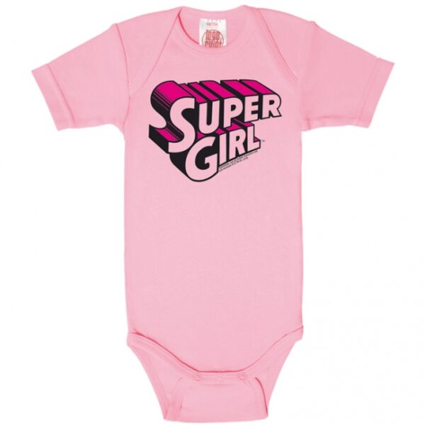 Lyserød Supergirl Baby Body