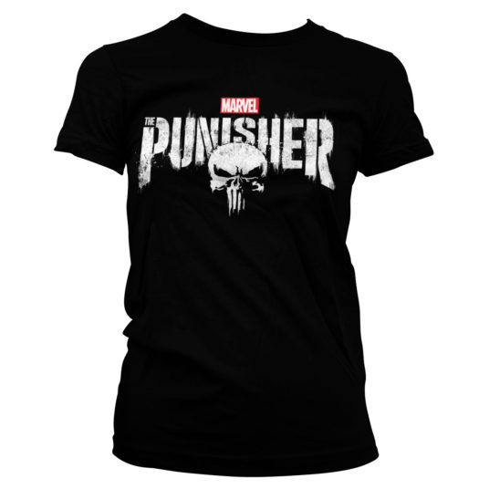 Sort Punisher T-shirt til Damer med Logoet fra serien