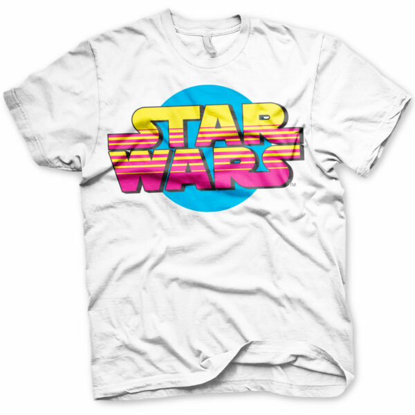 Star wars retro logo hvid