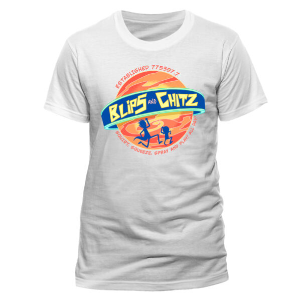 Hvid Rick And Morty Blips and Chitz T-shirt