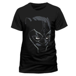 Sort Black Panther Comic Face T-shirt