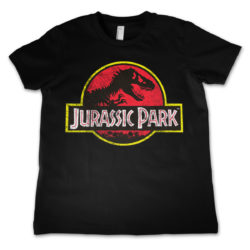 Sort Jurassic Park Børne T-Shirt