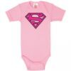 Lyserød Supergirl Logo Baby Body