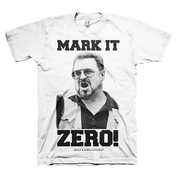 Hvid The Big Lebowski Mark It Zero T-shirt