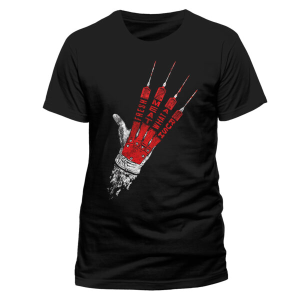 Sort Nightmare On Elm Street Fresh Meat T-shirt