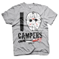 Grå Friday The 13th I Jason Campers T-shirt