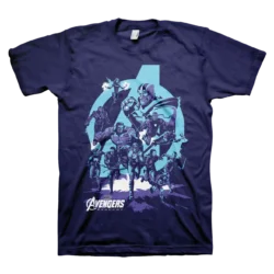 Navy Blue Avengers: Endgame Thanos Grip T-shirt