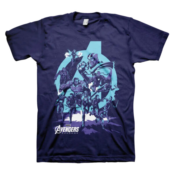 Navy Blue Avengers: Endgame Thanos Grip T-shirt