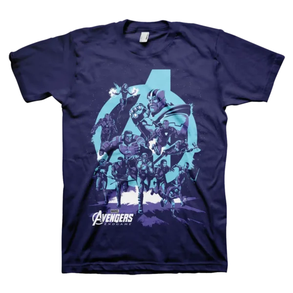 Navy Blue Avengers: Endgame Thanos Grip T-shirt