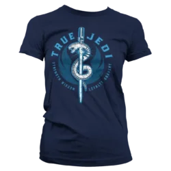 Navy Blue Star Wars True Jedi T-shirt Dame