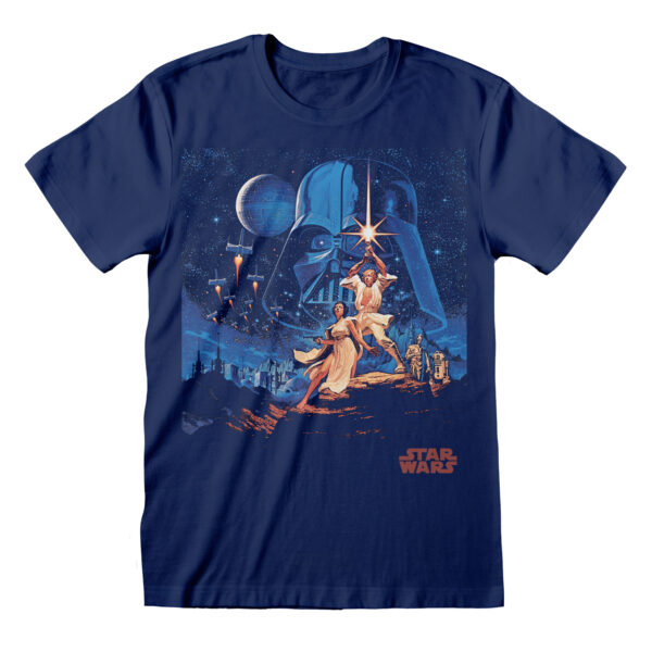 Navy Blue Star Wars A New Hope T-shirt
