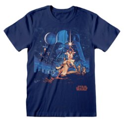 Navy Blå Star Wars A New Hope T-shirt med den klassiske plakat trykt på brystet