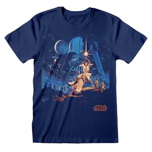 Navy Blue Star Wars A New Hope T-shirt