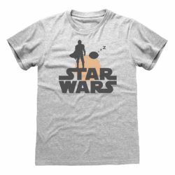 Grå Star Wars The Mandalorian Silhouette T-shirt
