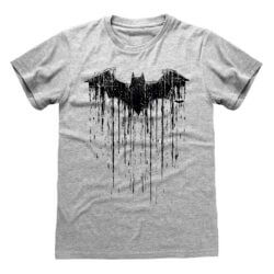 Grå Batman Dripping Logo T-shirt