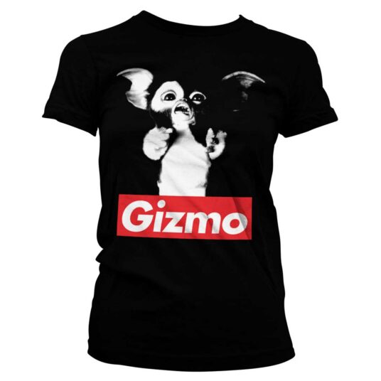 Sort T-shirt til Damer med tryk af Gizmo fra Gremlins