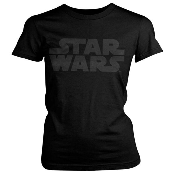 Sort Star Wars T-shirt med Sort Logo på brystet