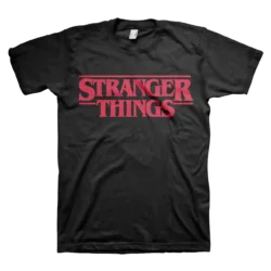 Sort Stranger Things Logo T-shirt
