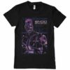Sort Terminator T-shirt med Terminatoren på og endoskeleton skrevet på