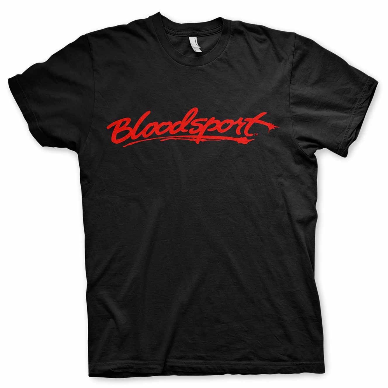 Sort T-shirt med Bloodsport logoet trykt på brystet