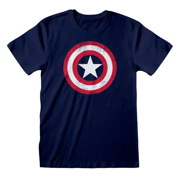 Navy Blue Captain America Logo T-shirt