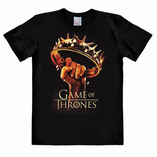 Sort T-shirt med Game of Thrones krone på