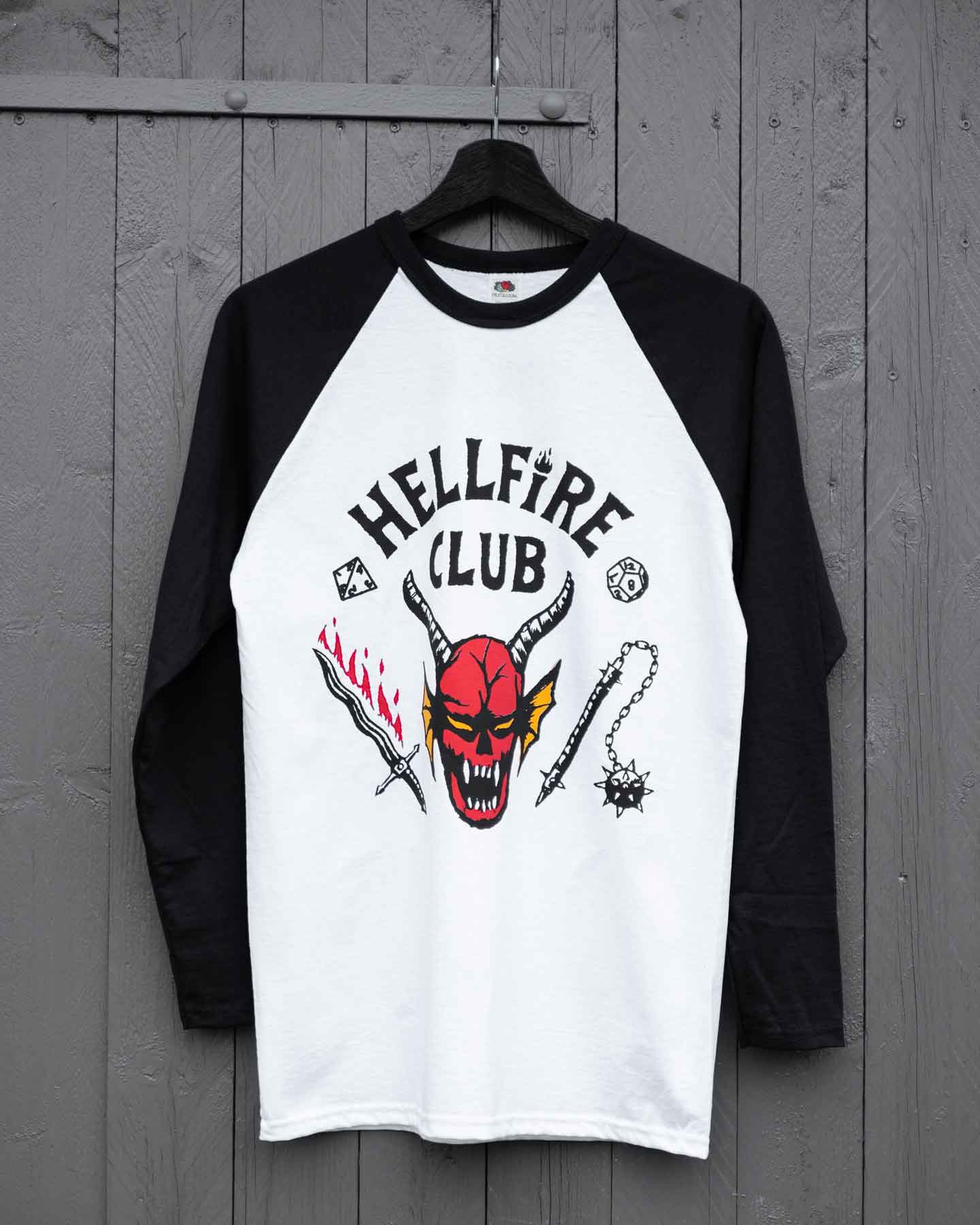 Stranger Things Hellfire Club Baseball T-shirt