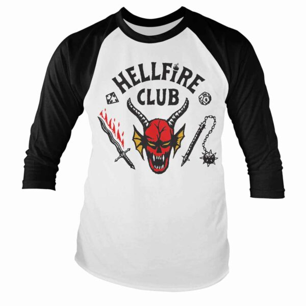 Stranger Things Hellfire club baseball tee